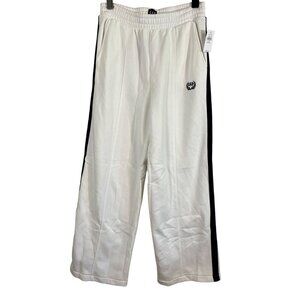 Gap Sweatpant Women SP White Pull On Wide Leg Preppy Neutral College Summer Soft